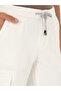 White Straight Fit Corduroy Cargo Pocket 100% Cotton Canvas Pants 50294013-Vr013 - 5