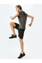 Short Sports Shorts with Lace-Up Waist Pockets