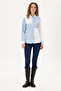 Women's Light Blue Long Sleeve Shirt 50291078 -Vr003 - 4
