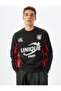 College Printed Sweatshirt Crew Neck Cotton Blend - 3