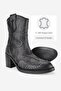 Women's Black Genuine Natural Leather Number 36-41 Medium Heel Western Boots & Booties - 3