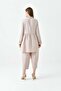 Beige Drawstring Detailed High Collar Tunic - 5