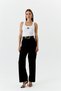 Clamp High Waist Palazzo Black Women's Trousers - 2