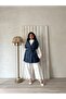 Indigo Blue Stamped Poncho - 2