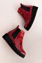 Women's Genuine Leather Wedge Heeled Lightweight Boots Ast.3409 Red Croco - 6