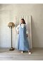 Baby Blue Tweed A-Cut Gilet Dress - 2