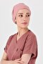 Lycra Doctor Nurse Surgical Cap Chef's Cap Work Bandana, Bronze Pink
