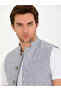Light Gray Slim Fit Linen Blended Coat Vest 50266086-Vr001 - 2