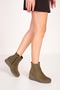 Women's Genuine Leather Non-Slip Sole Wedge Heel Boots Elnr.5916 - 6