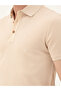 Beige Slim Fit Polo Neck Mercerized T-Shirt 50284769-Vr011 - 7