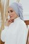 Flowy Combed Cotton Bonnet, B-25, Gray 2 - 3
