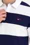 Men's Navy Blue Polo Neck T-Shirt 50263218-Vr033 - 7