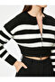 Short Knitwear Cardigan with Zipper, Round Neck, Soft Texture - 5