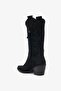 Farah Black Genuine Leather Women's Boots - 3