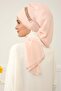 Design Chiffon Ready-To-Wear Turban with Gold Accessories, Ht-28, Ht-28, Beige - 7
