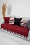 Tasseled Sofa Cover 90 X 210,Ko-19,Burgundy - 7