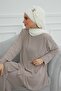 Chiffon Ready-To-Wear Turban with Side Ruffles and Silver Accessories, Ht-106, Ht-106, Cream - 8