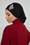 Chiffon Ready-Made Turban with Pleated Stone Flower Accessories,Ht-105,Ht-105,Black - 4
