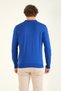 Men's Half Zip Polo Collar Sweater Cobalt Blue - 6