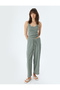 Textured U Collar Comfortable Fit - Thick Strap Tank Top - 2