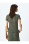 Short Sleeve Round Neck Striped Semi Sheer Crop T-Shirt - 4