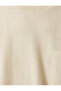 Crew Neck T-Shirt Pocket Detailed Short Sleeve Cotton - 6
