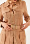 Women's Light Brown Casual Cargo Jacket Mbms020 60501020 - 4