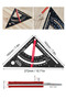 7 Inch Carpentry Triangle Ruler Adjustable Multi Function Carpenter Layout Square Woodworking Too... - 8