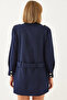 Women's Navy Blue Casual Cargo Jacket Mbms020 60501020 - 6