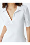 Polo T-Shirt Ribbed Short Sleeve Cotton Slim Fit - 5