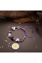 Certified Crown Chakra Zone Amethyst Moon Stone Selenite Natural Stone Macrame Bracelet - 3