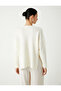Soft Textured Long Sleeve Basic V-Neck Oversized Knitwear Chenille Sweater - 3