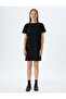 Mini Short Sleeve Dress Round Neck Cap Pocket Detail - 3