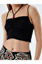 X Melis Ağazat - Strappy Crop Tank Top with Halter Neck Detail, Slim Fit - 5