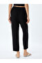 Linen Blend Trousers High Waist Wide Leg with Pockets Tieable Waistband - 4
