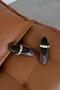 Leonardo Women's Accessory Detail Leather Ballet Flats Brown - 3