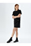 Mini Short Sleeve Dress Round Neck Cap Pocket Detail - 2