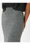 Standard Waist Midi Knitwear Pencil Skirt - 5