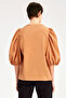 Ellias Regular Fit V-neck Camel Hair Color Women's Blouse - 4