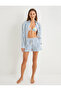 X Şahika Ercümen - Linen Blend Boxer Shorts with High Waist and Pockets, Tieable at the Waist - 3