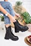 Black Leather Women's Boots, Waterproof Boots Non-Slip Sole, Winter Boots Bg1001-116-0002