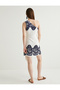 X Melis Ağazat - One Shoulder Beaded Linen Mini Dress - 5