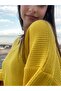 Oversized V-Neck Sweater with Sleeve and Hem Details - 4