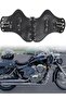 Motorcycle Universal Black PU Leather Heat Saddle Shield Deflectors For Harley Touring Sportster ... - 7