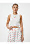 X Tuba Ünsal - Strawberry Printed Cropped Athlete Asymmetrical Cut Slim Fit - 3