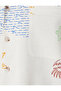Summer Shirt Patterned Turn-Down Collar Pocket Detailed Linen Blend - 6