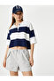 Mini Shorts with Pockets, Elastic Waist, Cotton, Comfortable Fit - 2