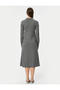 Long Sleeve Button Detail Polo Neck Long Knitwear Dress - 4