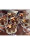 6-Piece Footed Candy Bowl, Dessert Serving Container, Ice Cream Bowl, Magnolia Bowl, Glass Snack Bowl, Presentation Ice Cream Bowl - 7