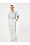 Crop Linen Shirt Short Sleeves Pocket Detail Comfortable Fit